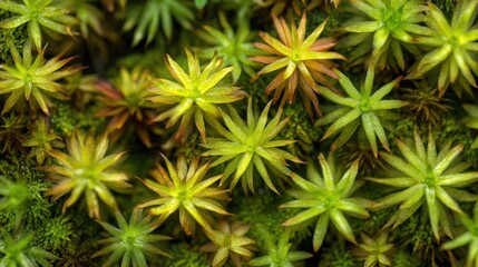 Obraz premium Close-up of vibrant green moss plants.