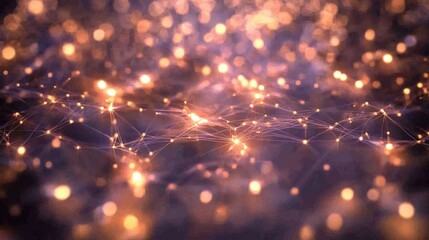 Fototapeta premium Dynamic data network visualization virtual space digital art abstract environment aerial view conceptual design