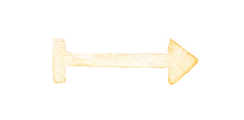 Minimalist watercolor arrow icon on white background for modern design projects.