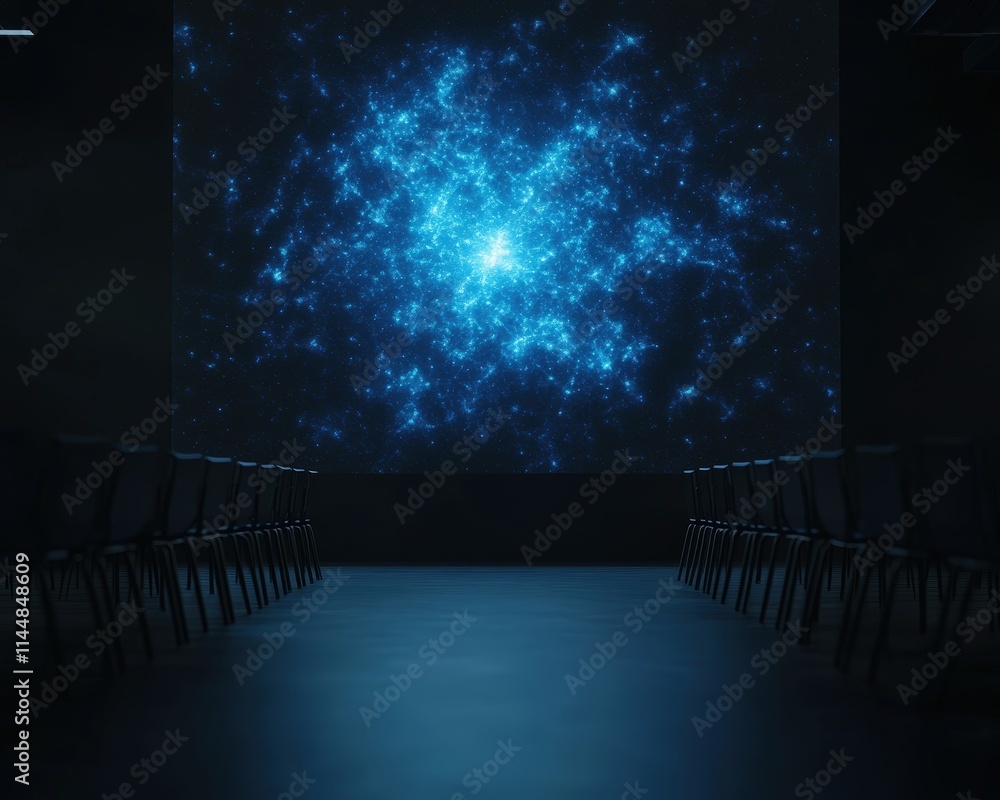 Aufkleber futuristic classroom experience virtual learning space interactive education tech-driven environment