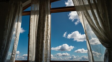 Obraz premium window and sky