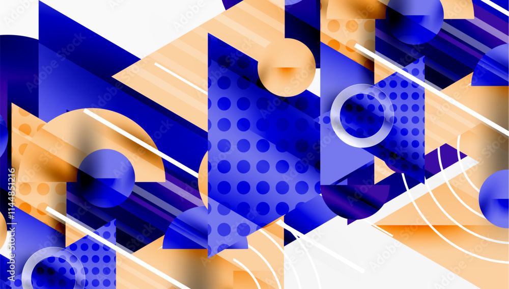 Poster sleek abstract background - layered triangles with vibrant gradient tones. semi-transparent shapes a