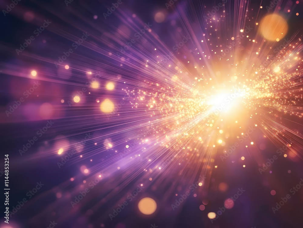 Poster dynamic light burst abstract universe macro shot high-speed motion cosmic environment spectacular vi