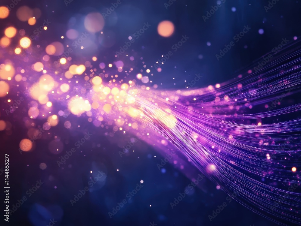 Aufkleber dynamic light trail speeds through space abstract visuals high-energy environment macro perspective 