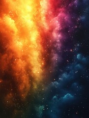 Obraz premium Fantasy cosmic illustration of a nebula, stars, and galaxies swirling in the vast expanse of the universe