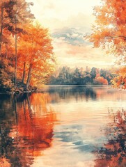 Lake surrounded by trees