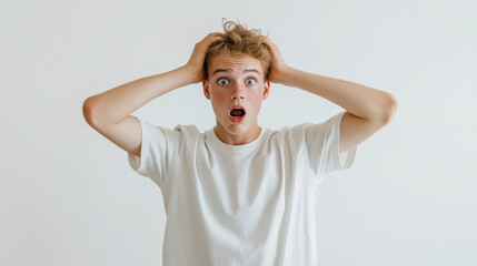 A bewildered young man.