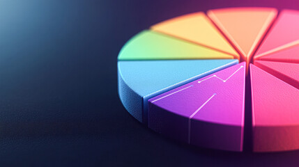 Obraz premium The pie chart is a visual representation of data
