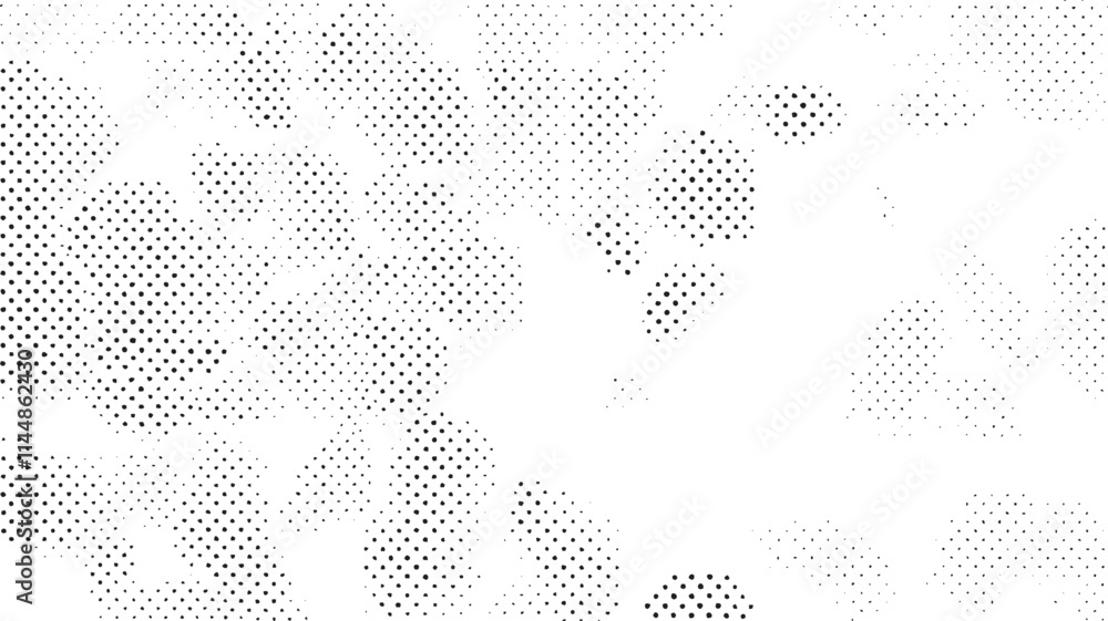 Poster abstract halftone dotted background. black and white dots, halftone effect. gradient. subtle halfton