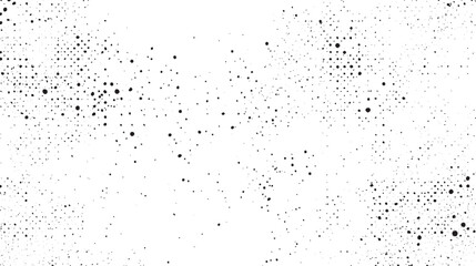 Subtle halftone vector texture overlay. Monochrome abstract splattered background. Abstract halftone dotted background.
