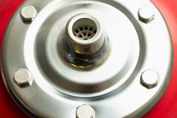 Chrome flange of expansion tank of heating system