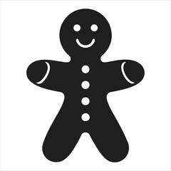 Christmas Gingerbread Cookie Silhouette Vector Design for Festive Decorations