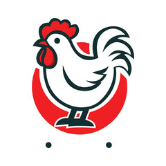 Colorful rooster logo design, perfect for branding.