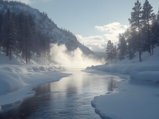 Yellowstone National Park. Winter.