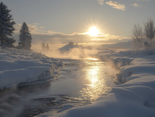 Yellowstone National Park. Winter.