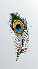 Obraz premium peacock feather, Generated Ai