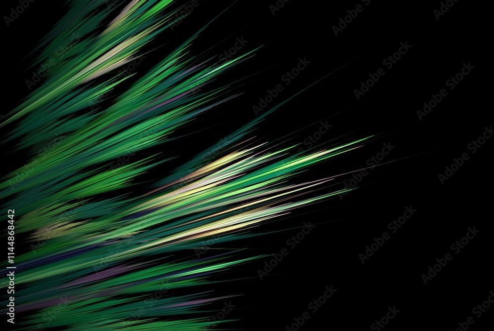 Poster computer generated fractal pattern and shape