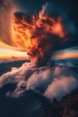 Fototapeta premium Mountain Plume Smoke