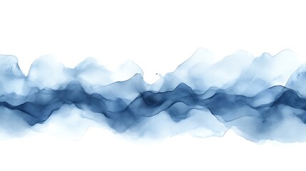 Obraz premium Abstract Blue Ink Wash Mountain Landscape