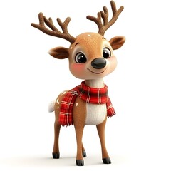 Cute 3D Reindeer Character