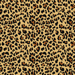 animal leopard seamless design, vector stylish pattern, repeat texture for print