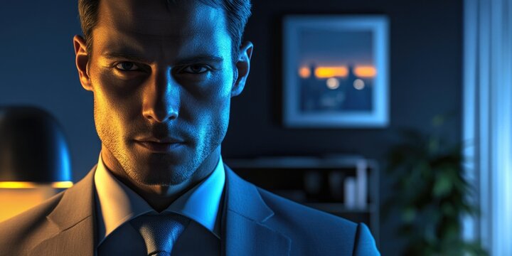 Mysterious Man in Suit