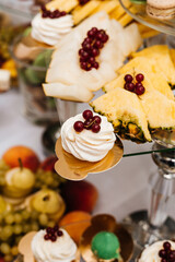 festive table with sweet snacks