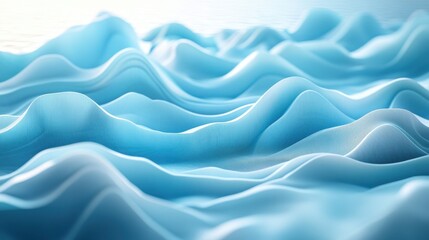 Obraz premium Waves rolling over ocean surface seascape digital art calm environment aerial serenity