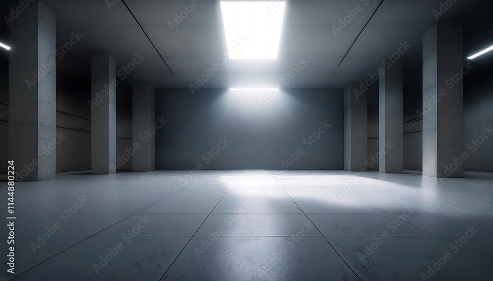 Poster empty modern space with natural light.