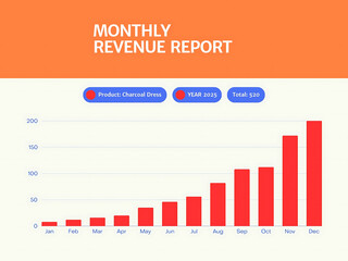 Obraz premium The image represents a graph chart icon with infographic elements for business and data visualization