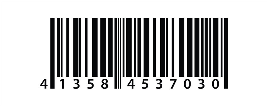 Barcode isolated on white background, Simple fake bar code, barcode scratched vector illustration , barcode icon for selling, Product Barcode, Trendy bar code for web icon
