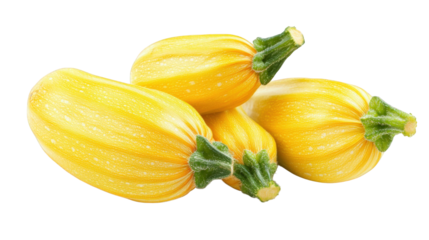 Fresh Yellow Squash Vegetables Isolated On Black Background
