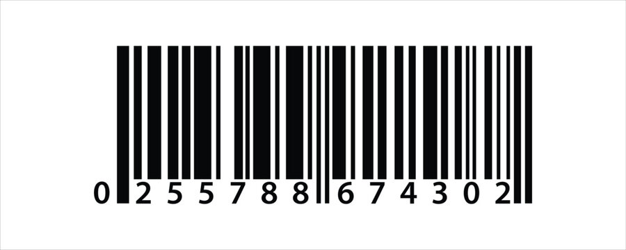 Barcode isolated on white background, Simple fake bar code, barcode scratched vector illustration , barcode icon for selling, Product Barcode, Trendy bar code for web icon