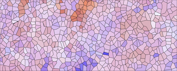 Voronoi diagram background. Seamless pattern shapes vector Vintage Illustration background. Geometric Retro tiles pattern. Multicolor Broken Stained Glass Background with White lines.