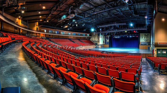 Empty stadium seats, a silent testament to the absence of fans, symbolizing the void left by the lack of human connection and shared experiences in the face of challenges.