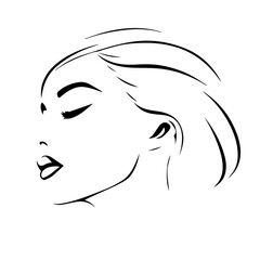 Clean black and white vector silhouette of santa on white background