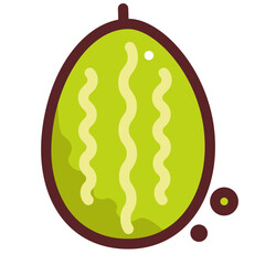 Delicious food colored icon pack