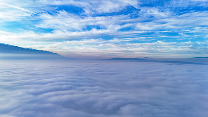 Drone footage above the clouds in Bursa fascinated the audience.
