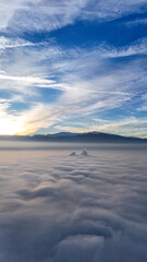 Drone footage above the clouds in Bursa fascinated the audience.