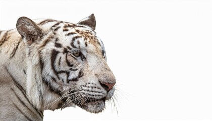 white bengal tiger isolated