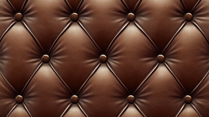 Fototapeta premium Tufted mocha mousse leather color upholstery Texture, furniture design.