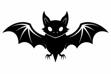 Halloween bat line art silhouette vector illustration