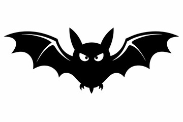 Halloween bat line art silhouette vector illustration