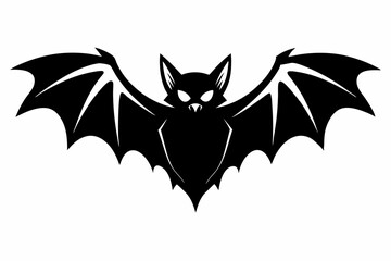 Halloween bat line art silhouette vector illustration