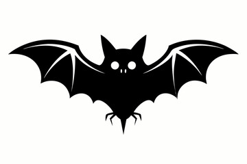 Fototapeta premium Halloween bat line art silhouette vector illustration