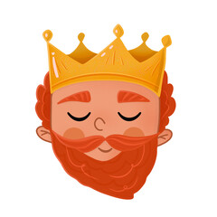 Three Kings Gaspar Royal King Emoticon Illustration 