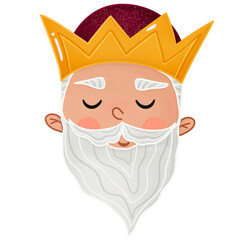 Three Kings Melchior Royal King Emoticon Illustration 