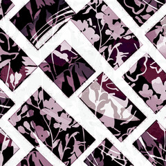 geometric with leaf add seamless patterns