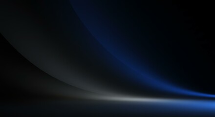 A captivating abstract background featuring smooth gradients of blue and black, perfect for design projects and creative artwork.