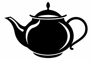 teapot line art silhouette vector illustration